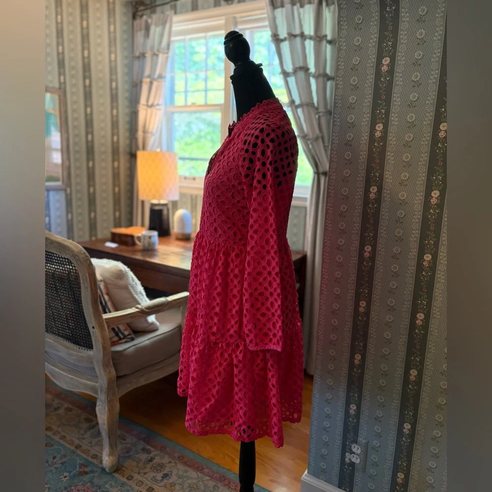 J. Crew Rebecca Pink Eyelet Dress